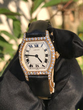 Load image into Gallery viewer, 1975 Cartier Tortue Full Yellow Gold with Diamonds.