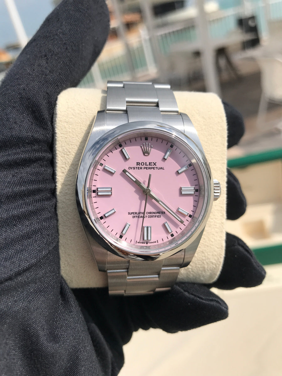 Pink Rolex Op 36 Silver 2021 2021 Rolex Oyster Perpetual Candy