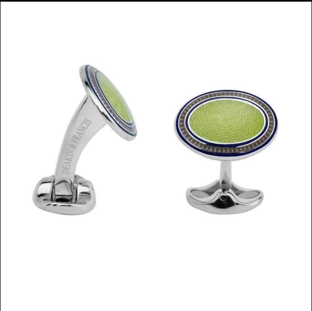 Sterling Silver Lime Green with Boarder