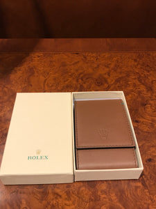 ROLEX LEATHER WATCH POUCH - BROWN