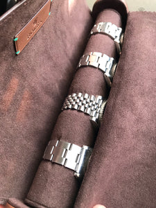 Rolex Leather Watch Roll in Dark Brown - Unused