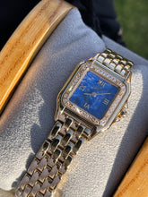 Load image into Gallery viewer, 90’s Cartier Panther Lapis Dial Gold and Diamonds.