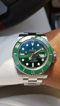 Load image into Gallery viewer, Rolex Green Submariner 116610LV - Partially Stickered - Full Set