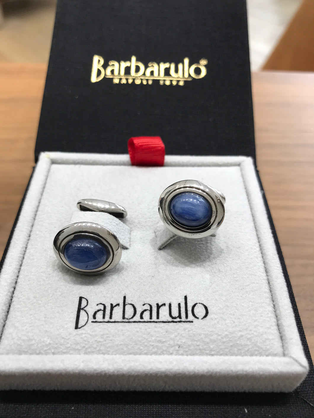 Barbarulo Napoli Cufflinks - blue Kyanite Ufo