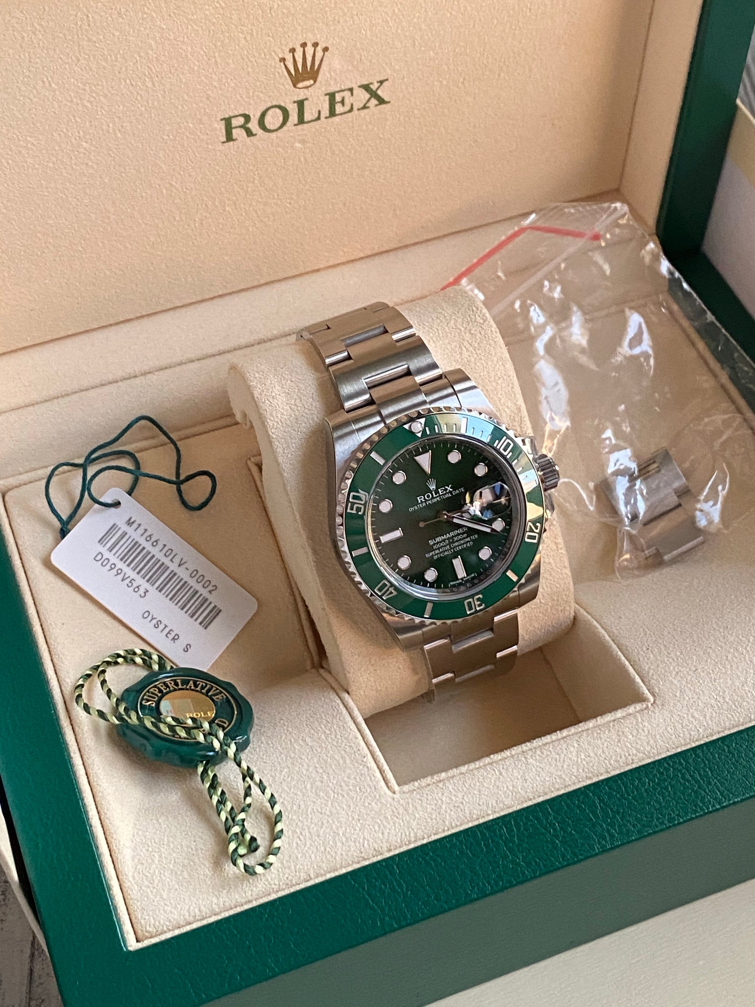 Rolex on sale hulk box