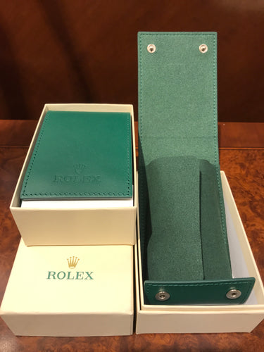 ROLEX LEATHER WATCH POUCH - Green