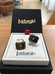 Barbarulo Napoli Tigers Eye Octogon with Diamonds