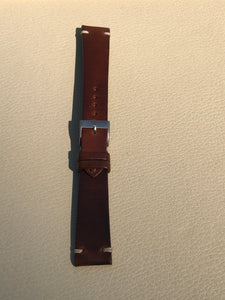 The Rare Room x JPM Fine Leather Watch Strap - Dark Sienna
