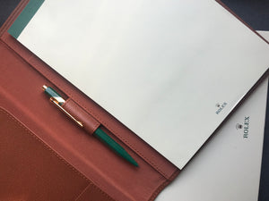 Rolex Leather Pad with Notepad & Pen