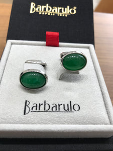 Barbarulo Napoli Cufflinks - Green Jade