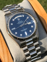 Load image into Gallery viewer, 1990 Rolex Day Date 18k White Gold with Diamonds