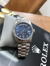 Load image into Gallery viewer, 1990 Rolex Day Date 18k White Gold with Diamonds