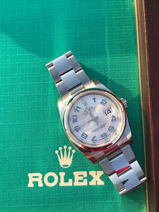 2020 Rolex Date Just Silver Deco Dial, Power Reserved 48hrs. Excellent Condition with Box and Papers