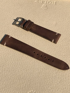 The Rare Room x JPM Fine Leather Watch Strap - Dark Green Grey