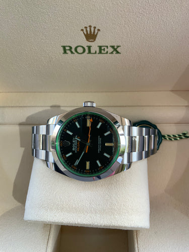 2022 Rolex Milgauss 166400 Black dial with Green Crystal