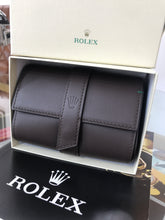 Load image into Gallery viewer, Rolex Leather Watch Roll Dark Brown - Unused