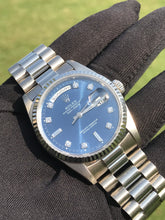 Load image into Gallery viewer, 1990 Rolex Day Date 18k White Gold with Diamonds