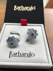 Barbarulo Napoli Cufflinks - Optical Quartz with Sapphire