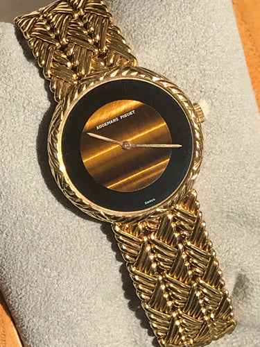 1970’s Audemars Piguet  Full gold with Tiger’s Eye and Onyx Dial.