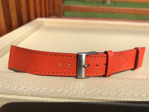 The Rare Room x JPM Fine Leather Watch Strap - Orange
